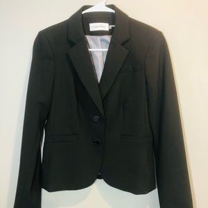 Calvin Klein women size 2 black blazer suit two buttons